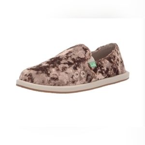 Sanuk Womens Donna Cruz Velvet Slip On Flats Casual, Various Sizes,  NWT